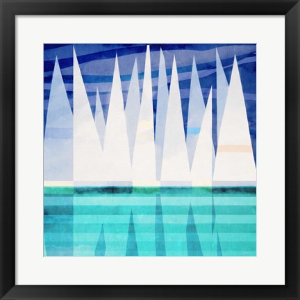 Framed Sailing Day I Print