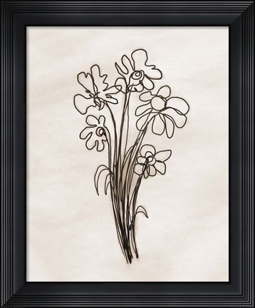 Framed Naive Flowers Print