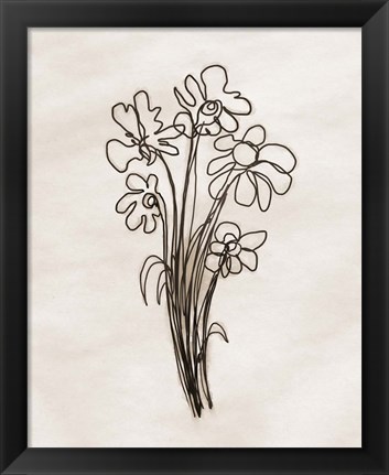 Framed Naive Flowers Print