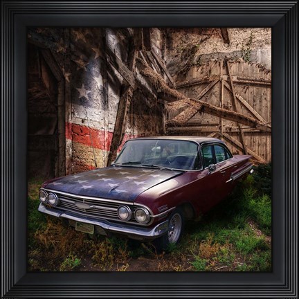 Framed USA Rustic Classic Print