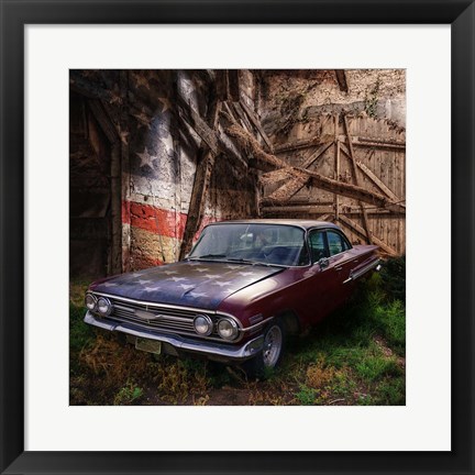 Framed USA Rustic Classic Print