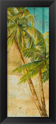Framed Beach Palm Panel I Print