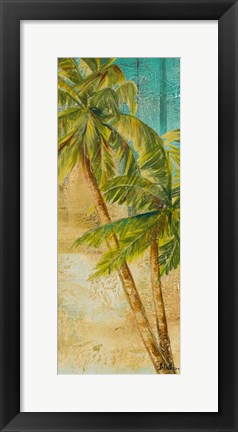 Framed Beach Palm Panel I Print