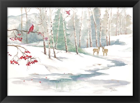 Framed Winter Landscape Print