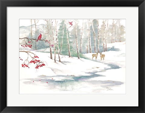 Framed Winter Landscape Print