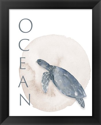 Framed Ocean Turtle Print