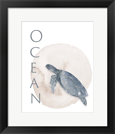 Framed Ocean Turtle Print