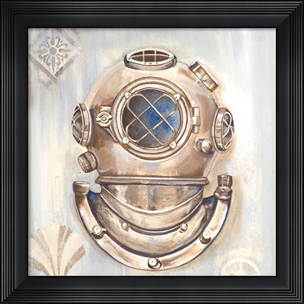 Framed Dive Helmet Print