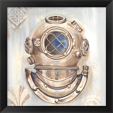 Framed Dive Helmet Print