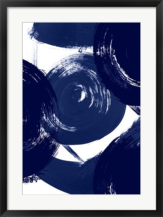 Framed Indigo Swirl Print
