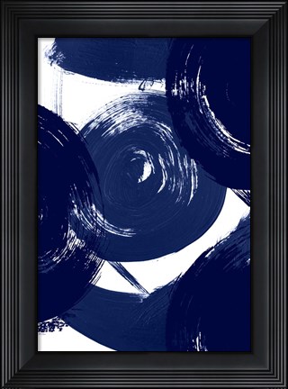 Framed Indigo Swirl Print
