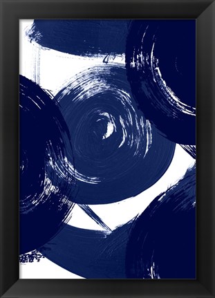 Framed Indigo Swirl Print