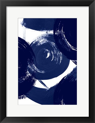 Framed Indigo Swirl Print