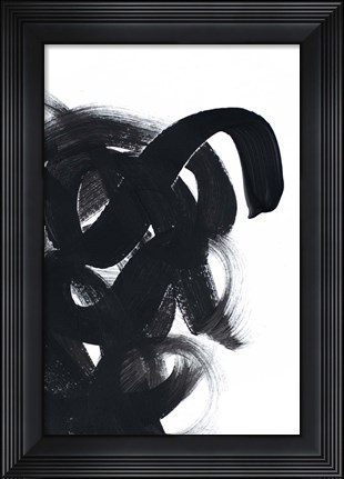 Framed Noir Strokes III Print