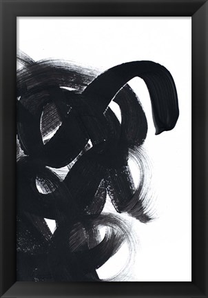 Framed Noir Strokes III Print