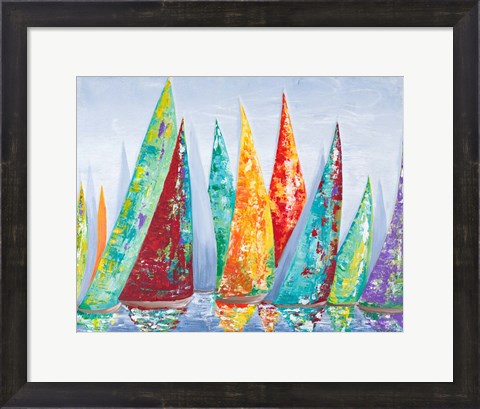 Framed Offshore Sailboat Race Print
