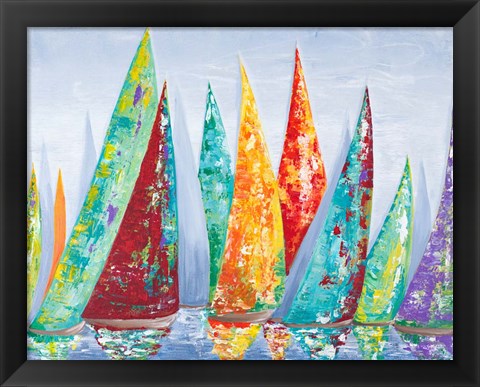 Framed Offshore Sailboat Race Print
