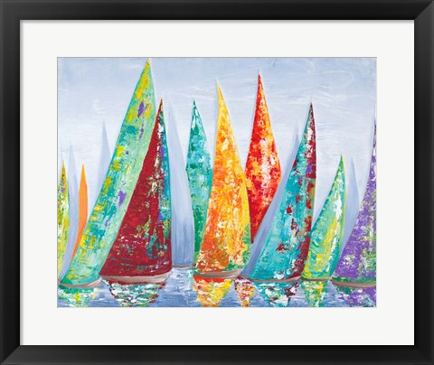 Framed Offshore Sailboat Race Print