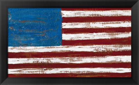 Framed Artistic American Flag Print