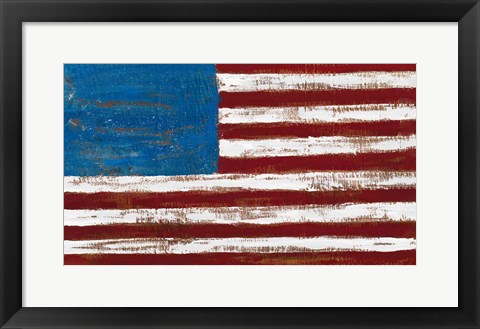 Framed Artistic American Flag Print