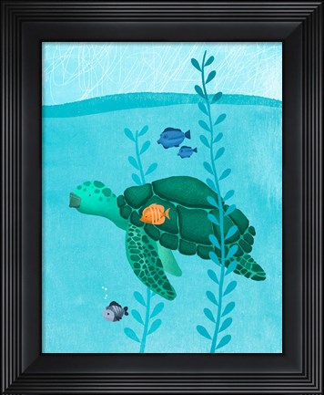 Framed Tony The Turtle Print