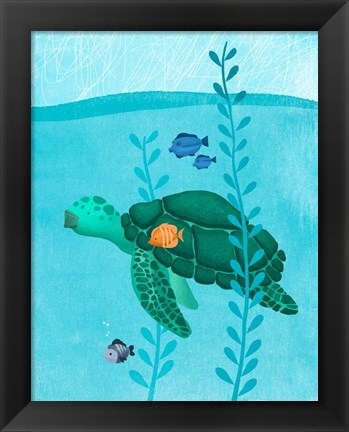 Framed Tony The Turtle Print