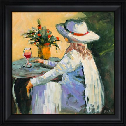 Framed Wine In The Garden Print