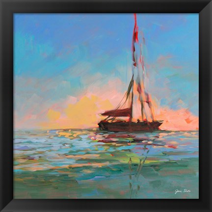 Framed Sailing On The Horizon Print