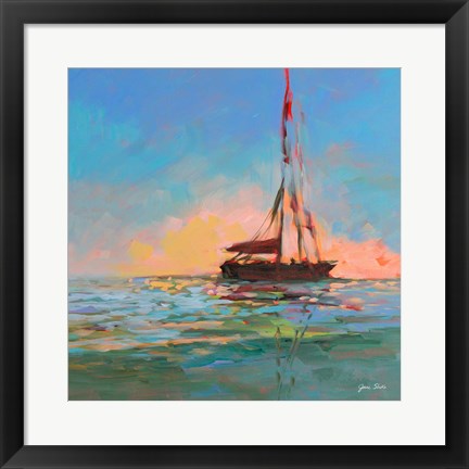 Framed Sailing On The Horizon Print