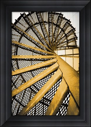 Framed Golden Staircase Spiral Print