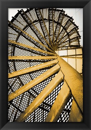 Framed Golden Staircase Spiral Print