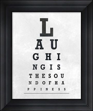 Framed Eye Chart Typography II Print