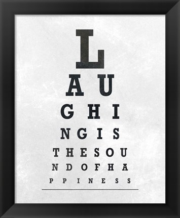 Framed Eye Chart Typography II Print