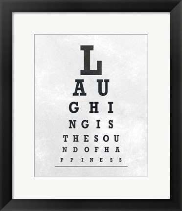 Framed Eye Chart Typography II Print