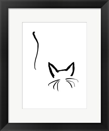 Framed Kitty Ink Print