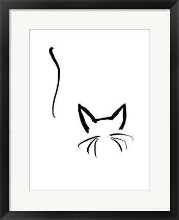 Framed Kitty Ink Print