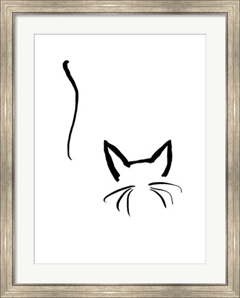 Framed Kitty Ink Print