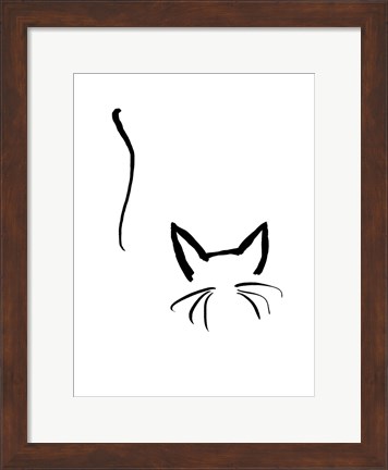 Framed Kitty Ink Print