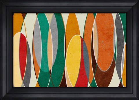 Framed Bright Retro Vibes Print