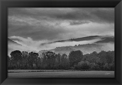 Framed Village in the Fog Print