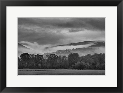 Framed Village in the Fog Print