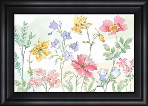 Framed Peaceful Petals VI Print