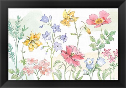 Framed Peaceful Petals VI Print