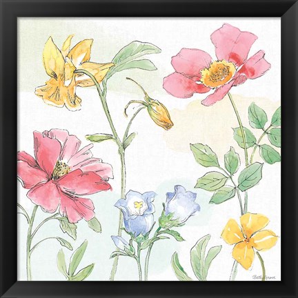 Framed Peaceful Petals VIII Print