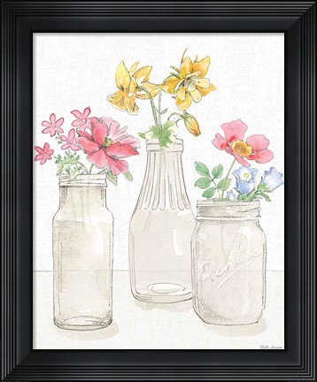 Framed Peaceful Petals III Print