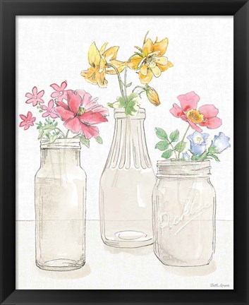 Framed Peaceful Petals III Print