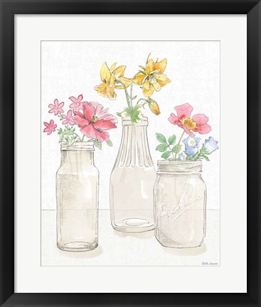 Framed Peaceful Petals III Print