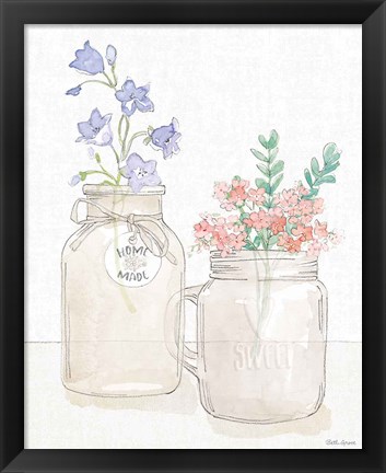 Framed Peaceful Petals II Print