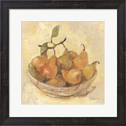 Framed Sunlit Pears Smooth Print