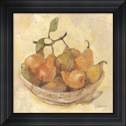Framed Sunlit Pears Smooth Print